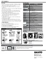 Preview for 2 page of Sanyo VCC-5884EA - 1/3" Color CCD DSP High-Resolution Camera Specifications