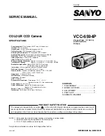 Preview for 1 page of Sanyo VCC-6594P Service Manual