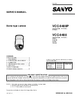 Sanyo VCC-9400 Service Manual preview