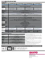 Preview for 8 page of Sanyo VCC-9500 Specifications