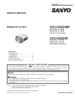 Preview for 1 page of Sanyo VCC-HD2300 - Full HD 1080p Network Camera Servise Manual