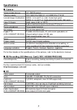 Preview for 8 page of Sanyo VCC-HD3300 Summary Manual