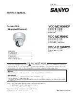 Sanyo VCC-HD5600PC Service Manual preview