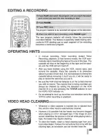 Preview for 39 page of Sanyo VWM-700 Instruction Manual