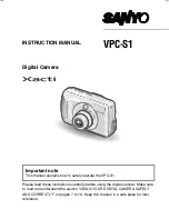 Sanyo Xacti VPC-S1 Instruction Manual preview