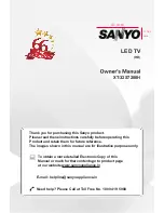 Preview for 1 page of Sanyo XT-32S7200H Owner'S Manual