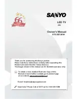 Sanyo XT-32S7201H Owner'S Manual preview