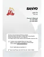 Preview for 1 page of Sanyo XT-43S8100FS Owner'S Manual