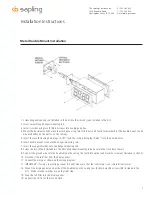 Preview for 5 page of Sapling SBD 1000 Series Installation Manual