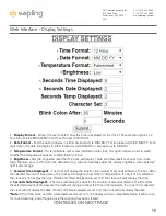 Preview for 59 page of Sapling SLD Premium Series Installation Manual