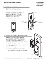 Preview for 21 page of Sargent P2 PASSPORT 1000 Installation Instructions Manual