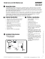 Preview for 4 page of Sargent Profile Series v.S2 Installation Instructions Manual