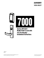 Sargent SE LP10 7000 Series Installation Instructions Manual preview