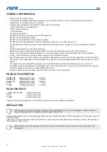 Preview for 4 page of saro LISETTE 100 Operating Instructions Manual