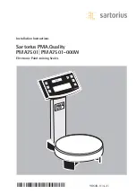 Preview for 1 page of Sartorius PMA7501-000W Installation Instructions Manual