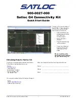 Satloc G4 Connectivity Kit Quick Start Manual preview