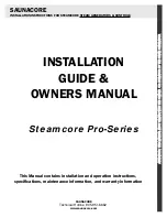 Preview for 1 page of Saunacore KWS 10.5 Installation Manual & Owner'S Manual