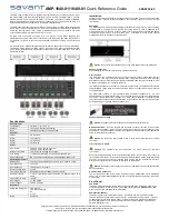 Savant AMP-1640-01 Quick Reference Manual preview