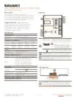 Preview for 1 page of Savant CLI-10K4IN-00 Quick Reference Manual