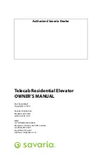 Preview for 18 page of Savaria Telecab Owner'S Manual