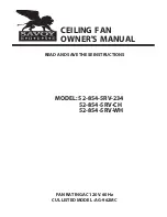 Savoy 44-729-5RV-13 Owner'S Manual preview