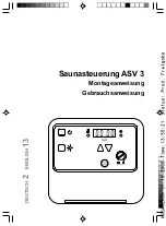 Sawo ASV 3 Assembling Instructions Operating Instructions preview