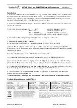 Preview for 2 page of ScatterBox HDM312 Manual