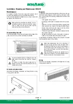 Preview for 9 page of Schako DISA-W Installation, Mounting And Maintenance