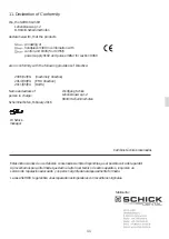 Preview for 59 page of Schick Dental Profi Operating Instructions Manual