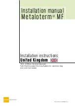 Preview for 1 page of Schiedel Metaloterm MF Installation Manual