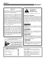 Preview for 4 page of Schiller Grounds Care BOB-CAT 942525J Operator'S Manual