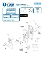 Schlage LINK FE599 Installation Instructions Manual preview