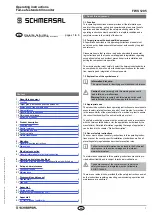 Preview for 1 page of schmersal FWS 1205 Operating Instructions Manual