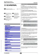 schmersal SLB 400-C Operating Instructions Manual preview