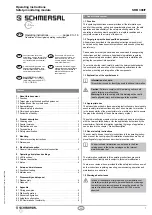 Preview for 1 page of schmersal SRB 308IT Operating Instructions Manual