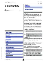 Preview for 1 page of schmersal SRB 400NE Operating Instructions Manual