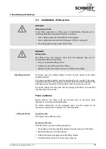 Preview for 9 page of Schmidt ServoPress 605-660 Translation Of The Original Assembly Instruction