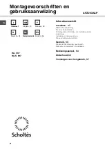 Preview for 46 page of SCHOLTES HLI 997 Instructions For Installation And Use Manual