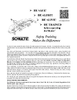 Preview for 3 page of Schulte FX-530 Operator'S Manual