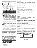 Preview for 2 page of Schulz MSV 20 MAX Technical Data