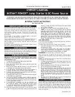 Preview for 1 page of Schumacher Electric Instant Power 00-99-000674 Owner'S Manual