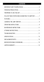 Preview for 2 page of Schumacher Electric SL1441 Owner'S Manual