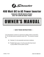 Preview for 1 page of Schumacher PI-400 Owner'S Manual