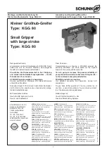 SCHUNK KGG 80 Assembly And Operating Manual preview