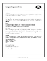 Preview for 4 page of SDI FS100-RM Operating Manual