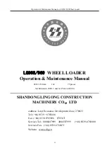 Preview for 2 page of SDLG LG968 Operation & Maintenance Manual