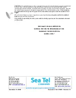 Preview for 1 page of Sea Tel 2406-7 Installation And Operation Manual