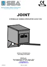 Preview for 1 page of SEA JOINT Installation Manuals And Safety Information