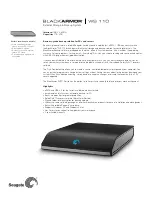 Preview for 1 page of Seagate BlackArmor WS 110 Specifications