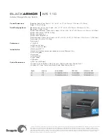 Preview for 2 page of Seagate BlackArmor WS 110 Specifications
